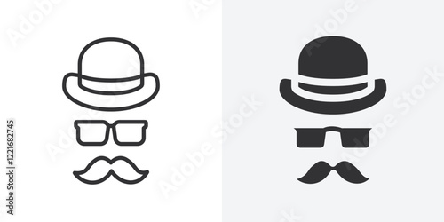 Gentleman icon Outline vector sign