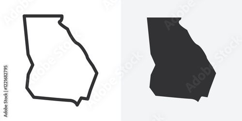 Georgia icon Outline vector sign