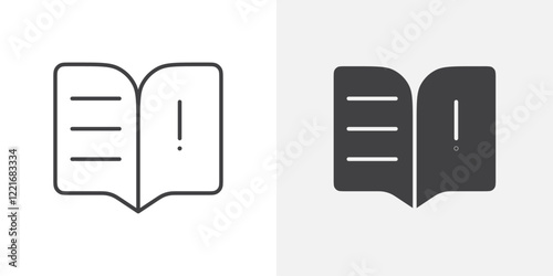 guide book icon Outline vector sign