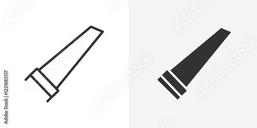 hacksaw icon Outline vector sign