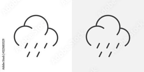 Hail icon Outline vector sign