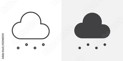Hail icon Outline vector sign