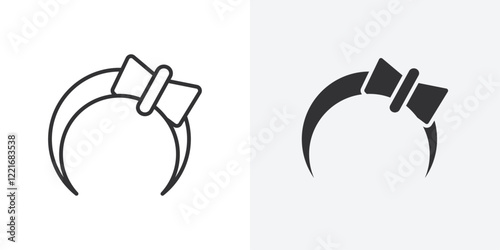 Hair band icon Outline vector sign