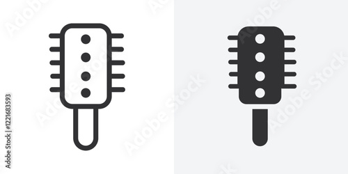 Hair comb icon Outline vector sign