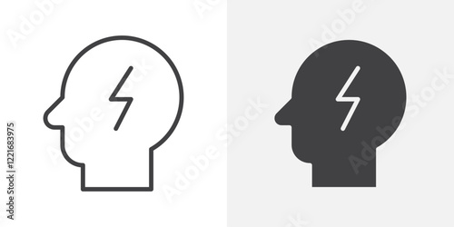 Headache icon icon Outline vector sign