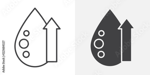 High cholesterol icon Outline vector sign