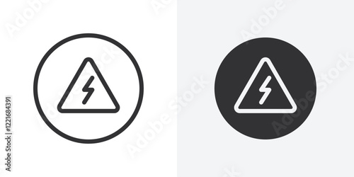 Free Download High voltage icon Outline vector sign - GFXLoad
