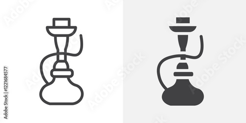Hookah icon Outline vector sign