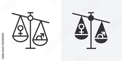Hormone imbalance icon Outline vector sign