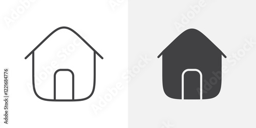House icon Outline vector sign