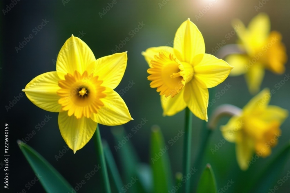 Daffodil blooms with intricate details , nature, spring, flower