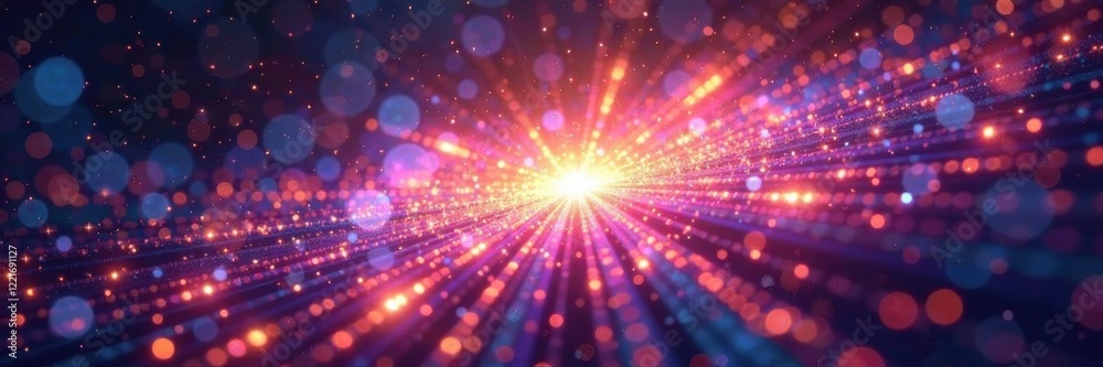 Obraz premium Radiant energy vortex with holographic filaments , Vortex, Filaments