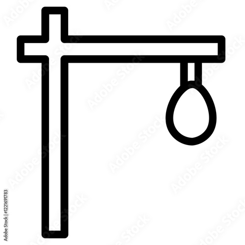 Gallows Hang Knot Line Icon