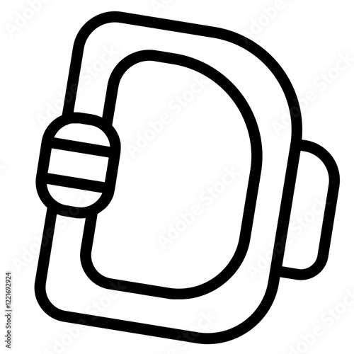 Carabiner Climbing Hiking Line Icon