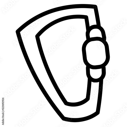 Carabiner Climbing Hiking Line Icon