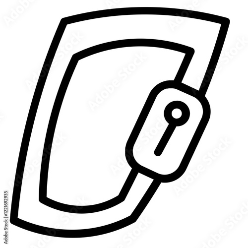 Carabiner Climbing Hiking Line Icon