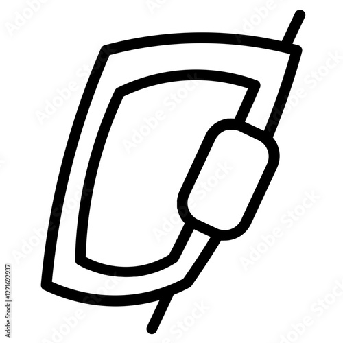 Carabiner Climbing Hiking Line Icon