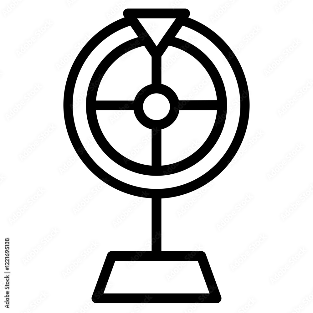 Ferris Wheel Funfair Line Icon Ferris Wheel Funfair Line Icon