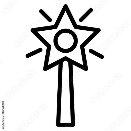 Fireworks Party Petard Line Icon