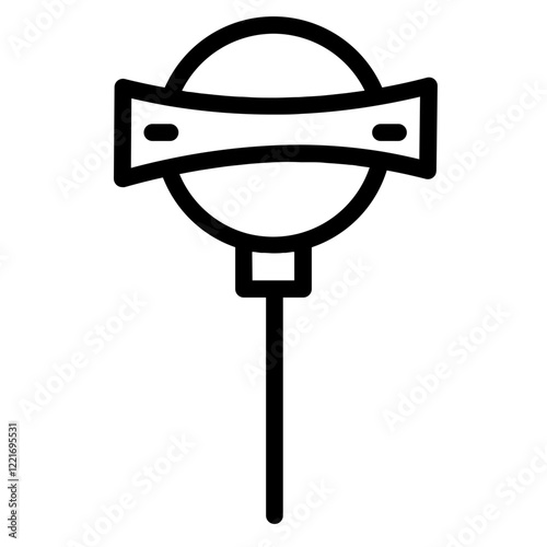 Spun Sugar Pink Line Icon