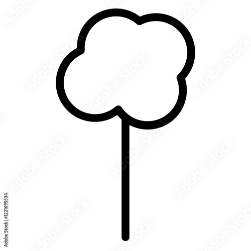 Spun Sugar Pink Line Icon