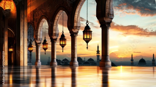 Majestic Scene of atmosphere, ornate architecture