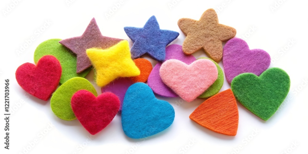 Fototapeta premium Colorful Felt Shapes