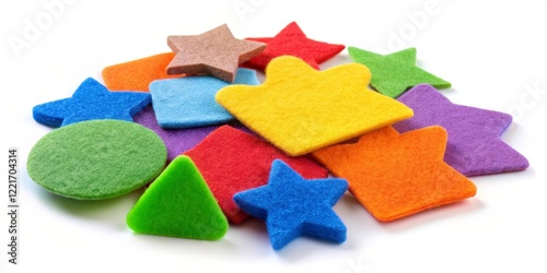 Colorful Felt Shapes Pile