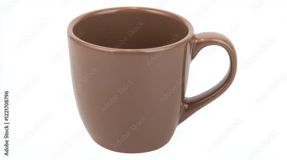 Ceramic coffee mug in rich brown color showcasing a simple and modern design ideal for everyday use Ceramic coffee mug in rich brown color showcasing a simple and modern design ideal for everyday use