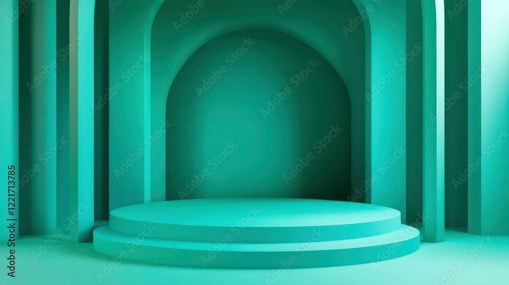 3d rendering of mind green and blue abstract geometric background. Scene for advertising, technology, showcase, banner, game, sport, cosmetic, business, metaverse. Sci-Fi Illustration. Product display 3d rendering of mind green and blue abstract geometric background. Scene for advertising, technology, showcase, banner, game, sport, cosmetic, business, metaverse. Sci-Fi Illustration. Product display