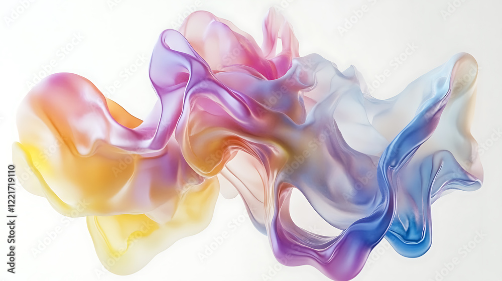 Naklejka premium colorful brushstroke designs in a sleek modern arrangement on a textured neutral canvas