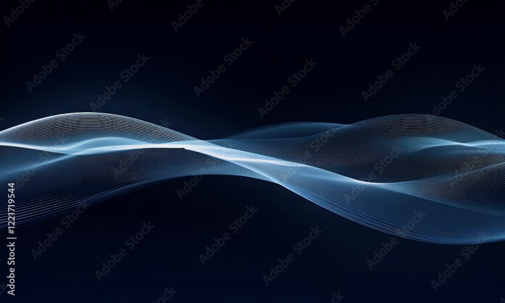 Abstract Blue Wave Background Animation 4k