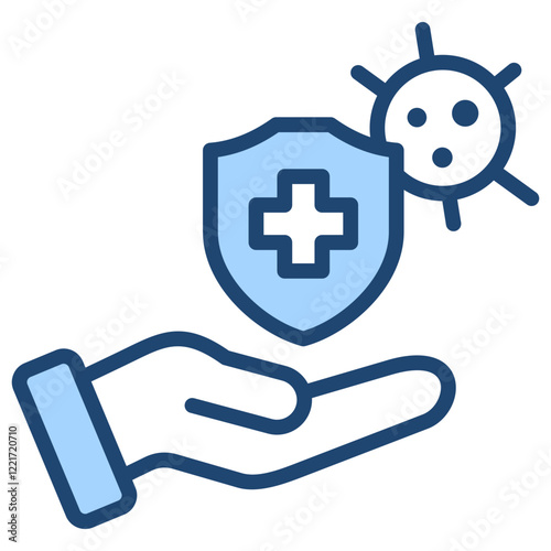 Preventive Health Care Blue Icon