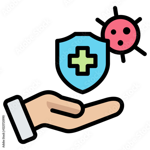 Preventive Health Care Outline Color Icon