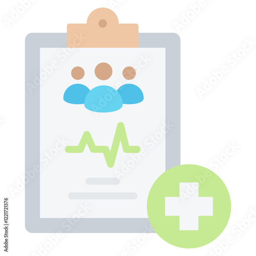 Family Medical History Flat Icon