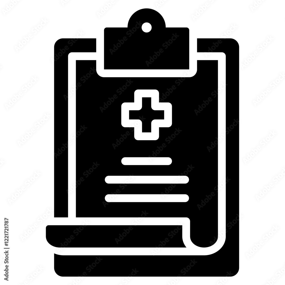 Fototapeta premium Medical History Glyph Icon