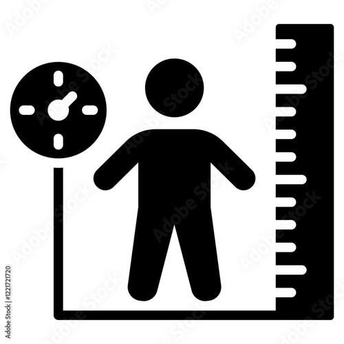Body Mass Index Glyph Icon