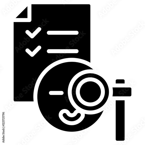 Vision Test Glyph Icon