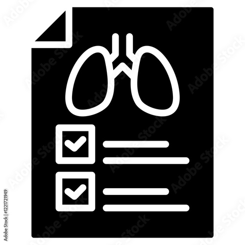 Asthma Assessment Glyph Icon