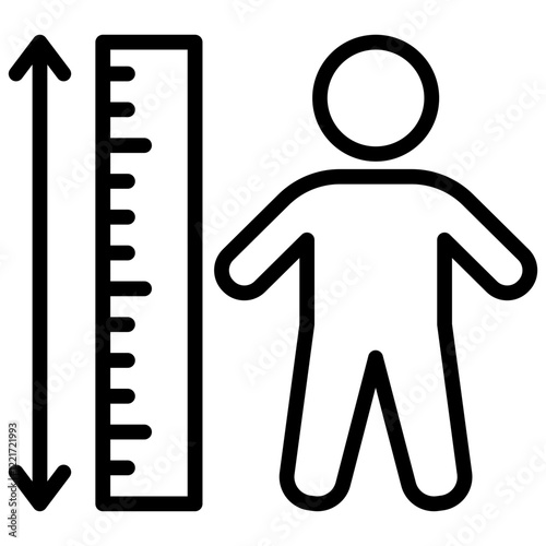 Height Outline Icon