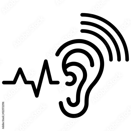 Hearing Test Outline Icon