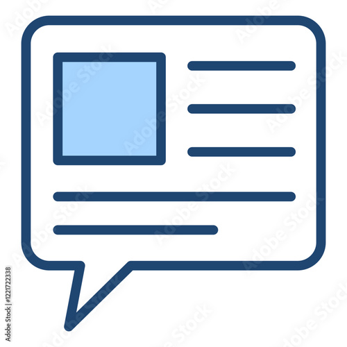 Descriptive Linguistic Blue Icon