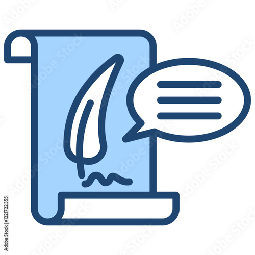 Historical Linguistic Blue Icon