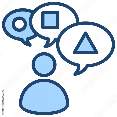 Multilingualism Blue Icon