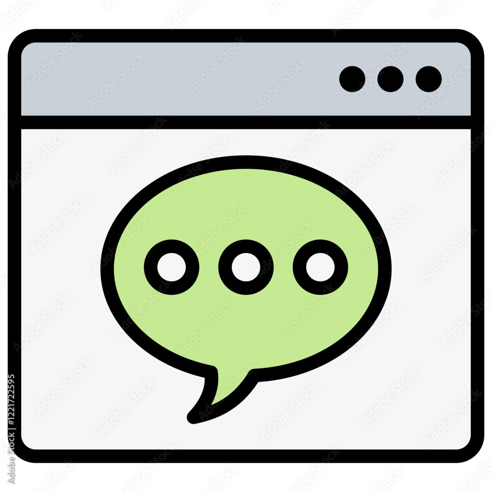 Computational Linguistic Outline Color Icon Computational Linguistic Outline Color Icon