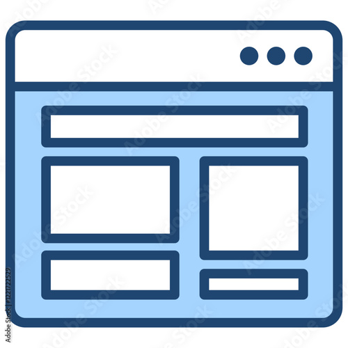 Frame Semantic Blue Icon