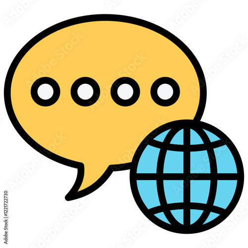 Language Universals Outline Color Icon