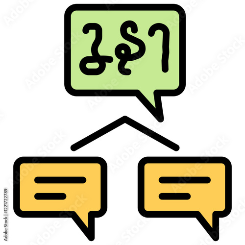 Heritage Language Outline Color Icon