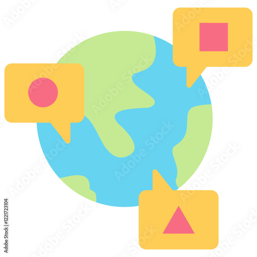 Dialect Flat Icon