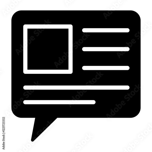Descriptive Linguistic Glyph Icon